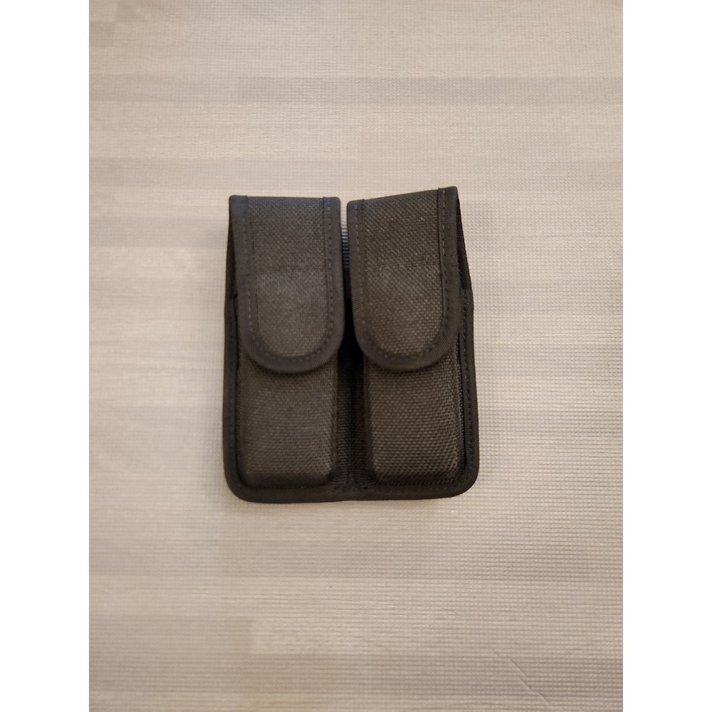 Bianchi Accumold 7302 Double Magazine Pouch Black Nylon Tactical Duty Belt Case